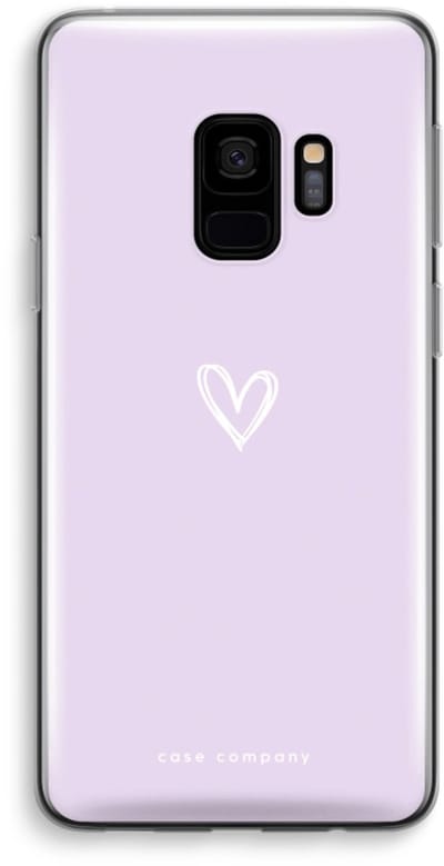 Case Company® - Hoesje geschikt voor Samsung Galaxy S9 hoesje - Klein hartje paars - Soft Cover Telefoonhoesje - Bescherming aan alle Kanten en Schermrand