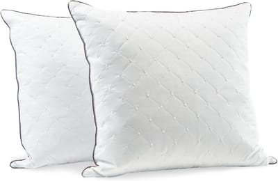 Set van 2 Luxe Donzen Kussens 80x80 cm - 100% Katoen Tijk & Vulmateriaal, Wasbaar