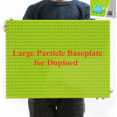 24*32 Stippen Grote Afmeting Basisplaat Rechte Hoek Grote Bouwstenen Duploed Werken Ideaal Voor Kinderen met Blok lichtgroene kleur
