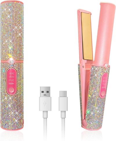 Draadloze 2-in-1 stijltang en krultang - Portable, 5000 mAh, 3 temperatuurinstellingen voor alle haartypes