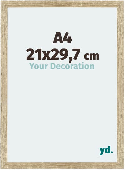 Your Decoration - Fotolijst A4 21x 29,7 cm - MDF - Sonoma Eiken - Mura