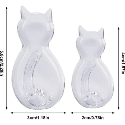 2 stuks Cartoon Kat Vorm Muurhaken Zelfklevende Kat Decoratieve Sleutelhouder Hanger Ponsvrije Muurmontage Sleutelhouders Decor