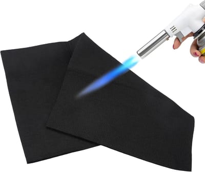 Brandvrije Mat - Hittebestendige Onderlegger - Werkplek Beschermen - Hittebestendig tot 800°C - 50x30cm - Zwart