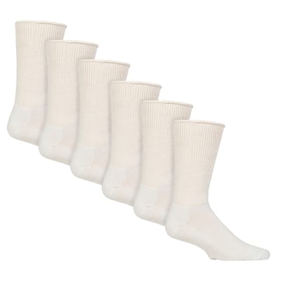 6 Pack Diabetische Bed Sokken met Grip | Antislip Extra Brede Slippersokken