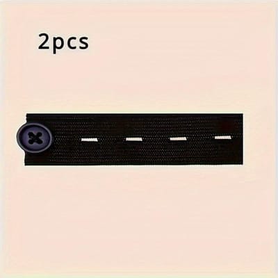 Directe Broeklusverlenging voor Jeans & Broeken, Elastische Comfortabele Pasvorm voor Mannen & Vrouwen, Casual, Bruiloften, Feesten, Dagelijkse Woon- Werkverkeer, Casual Kledingaccessoire S black