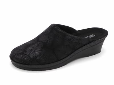 Rohde -Dames - zwart - pantoffels - maat 38