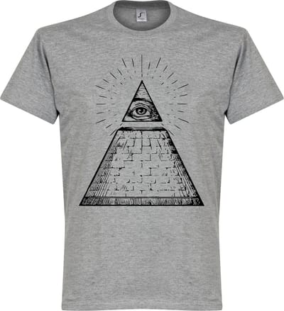 Alziend Oog T-Shirt - Grijs - L