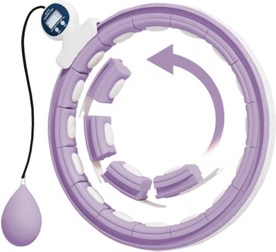 SPORTNOW-Hula Hoop-Kunststoff, Metallsand-139L x 4,5B cm-Violett