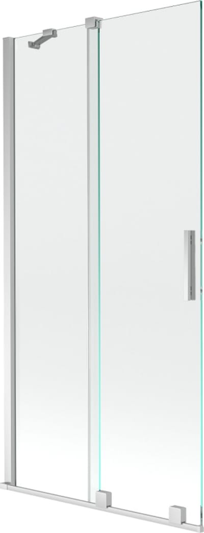 Mexen Velar badwand 2-delig schuifbaar 90 x 150 , transparant, chroom - 896-090-000-01-01