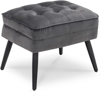 Unyqoos® Elegante vierkante kruk met fluwelen bekleding en metalen poten voor interieur
