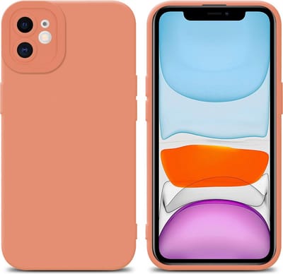 Cadorabo Hoesje geschikt voor Apple iPhone 11 in FLUID LICHT ORANJE - Beschermhoes gemaakt van flexibel TPU silicone Cover Fluid Case
