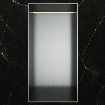 Hotbath &More Inbouwnis - 30 x 15 x 10 cm - Frameless - met LED-verlichting - RVS 316