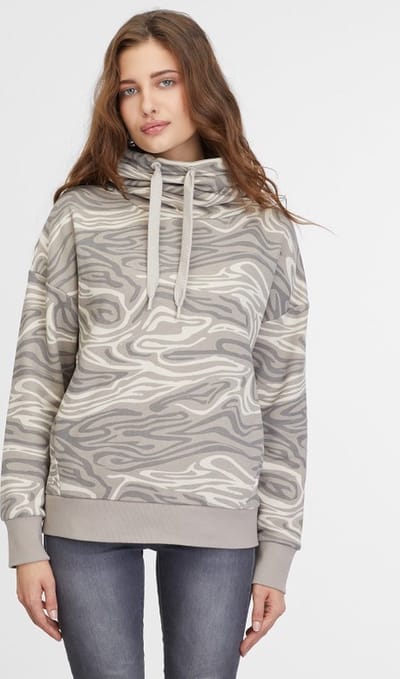 Ragwear Trui Julissa beige print LM rolkraag - maat L