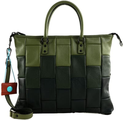 Gabs Leren schoudertas G3 Plus TG Tricolor Degrade Prezzemolo + Olive Green + Abete veelkleurig