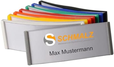 Kunststof naambordjes 10 stuks 75x30mm in verschillende kleuren