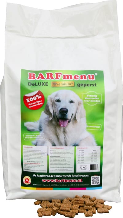 BARFmenu Hondenvoer Droog Deluxe Premium Geperst 5 kg
