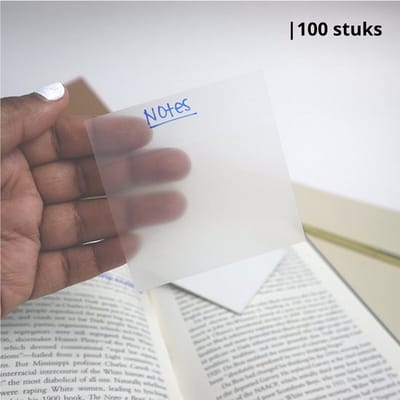 Knaak Transparante Notitie Notes - Vierkant - Waterdicht - Doorschijnend - 76 x 76 mm - 100 stuks