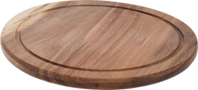 Cookinglife Snijplank Pure Wood - Serveerplank Acaciahout - Tapasplank - Borrelplank - Kaasplank - Hapjesplank - Serving Board - Cutting Board - Houten Serveerplank Acaciahout Naturel - Antibacterieel Handwas - Ø 25 cm