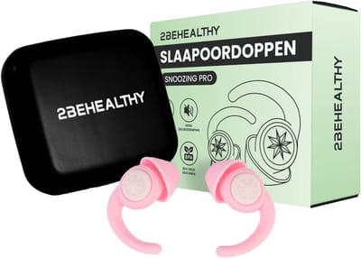 2BEHEALTHY Slaapoordoppen - 2 Paar - Hoge Geluidsdemping (35dB) - Slaap oordopjes voor Zijslapers - Sleep Plugs - Earplugs Slapen - Festival Oordopjes - Slaap Oordoppen - Roze