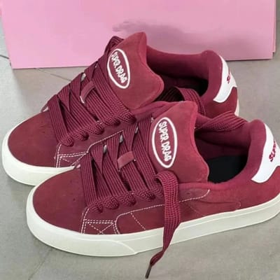 Mode Dames Casual Schoenen Laag Uitgesneden Vetersluiting Vrije Tijd Sneakers Buiten Comfortabel Antislip Dames Flats Trainers zapatos de mujer 40 rood