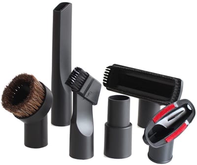 Dailygoods- Borstelmondstuk Set - 6 Stuks - Geschikt voor Stofzuigers - Accessoires voor Vloer/Bank/Auto - Interfacediameter 32/35 mm - ABS Materiaal - Stofzuigeraccessoires