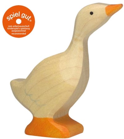 HOLZTIGER Boerderij - Gans Klein - 5X2X7Cm - Houten Figuur - Handgemaakt