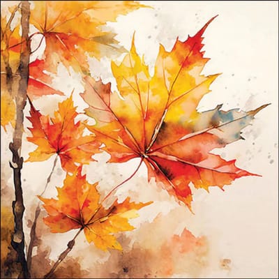 Ambiente papieren servetten Napkin 33 Vibrant leaves FSC Mix 20 stuks