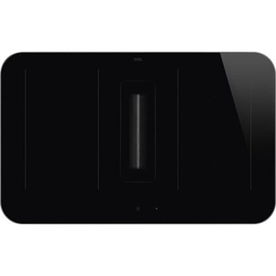 SMEG Induction hob with integrated hood Kookplaat, Isola, Inductie met geïntegreerde afzuiging, 83 cm, Black with matt black frame, Inbouw: Tussenbouw
