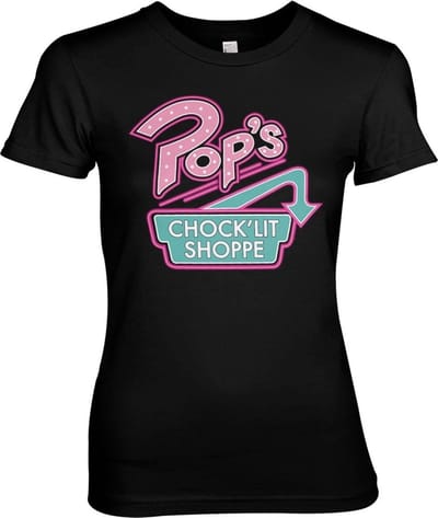 Riverdale Pop's Chock'Lit Shoppe Girly T-shirt Dames T-shirt Zwart