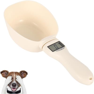 250ml Huisdier Voedsel Weegbeker Hond Kat Voerbak Draagbare Elektronische Weegmeter Keuken Maatschep met LED Display Voeder lichtgele kleur