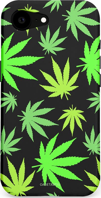 Casetastic Hoesje Geschikt voor Apple iPhone 16e Magsafe - Stijlvolle Beschermende Duo-layer Case - Cannabis
