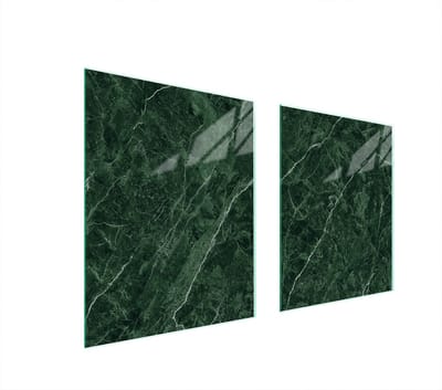 TMK ArtDeko - Serie - Glazen Beschermplaat - 85x52 cm - Marmer - Hittebestendig