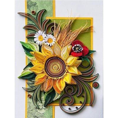 Diamond schilderij 5D witte bloemen Daimond borduurwerk schilderij Cross Stitch Kit Strass Kristal 20X30CM yellow