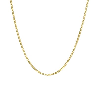 Lucardi Dames Ketting gourmet 0,81mm - 14 karaat goud - Ketting - Cadeau - 42 cm - Geelgoud