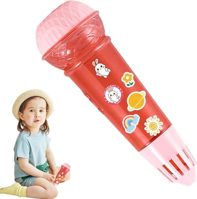 Microfoon Speelgoed - Zang Versterker - Muziek Plezier - Echo Geluidseffecten - 24.5 cm - roze