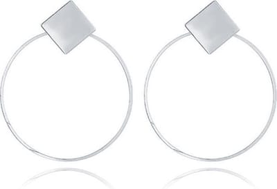 LGT Jewels Cirkelvormige Damesoorbellen met Rhombus Goud