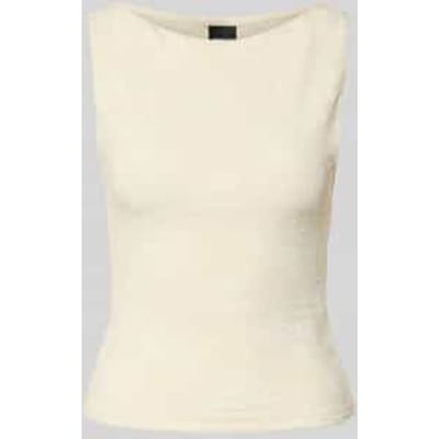 slim fit top met florale all-over stitching model 'Jacquard'