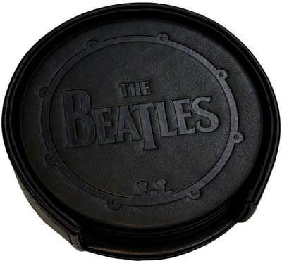 The Beatles - Drum Logo Onderzetter Set - Zwart