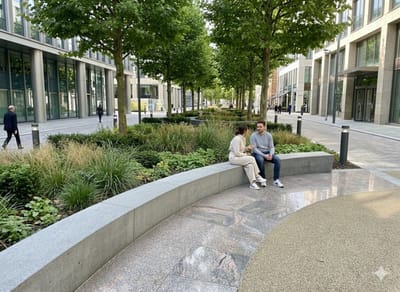 Rockwood® Betonnen Zitbank Recht Grijs 1.00m