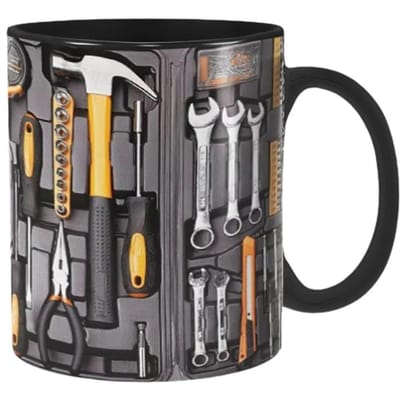 Grappige Koffiemok Voor Monteurs Gereedschapskist Monteur Koffiekop Voor Bier, Whiskey, Wijn, Water, Sap 1 STUK gray