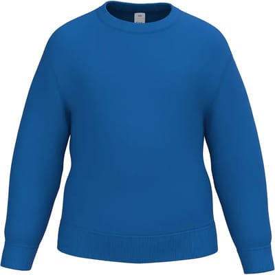 iDeal Basic Brand Kinder sweater met ronde hals IB401 - Ideal Royal Blue - 10/12 ans