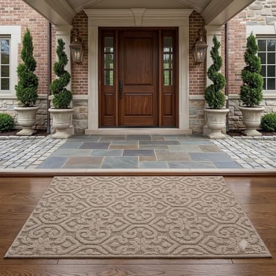 Maison Elara Vuilvangmat 44 x 76 cm - Antislip Deurmat Binnen - Absorberend Laag Profiel - Beige