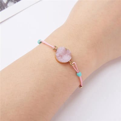 Akyol - armband met steen -roze armband - pink ribbon - cadeau - borstkankerdag - wereldkankerdag - pink - roze maand