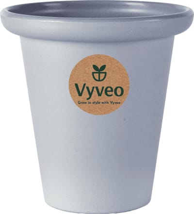 Vyveo - Bloempot Skara - 13x13 - Donkergrijs - Bloempot voor binnen en buiten - Lichtgewicht - Breukbestendig - Vorstbestendig - UV-bestendig