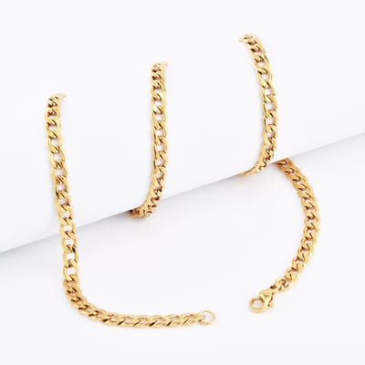 ABkettinkjes - Schakelketting - Basic - kettinkje - Gold plated - 18K - Verguld