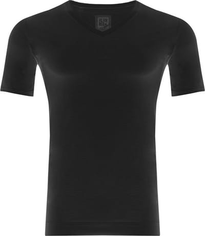 Alan Red - T-shirt Oxford Zwart - Heren - Maat S - Modern-fit