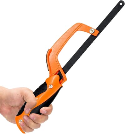 Compacte metaalzaag - Handzaag metaal - Metaalbewerking - Ergonomische handgreep - 279 cm - Zilver