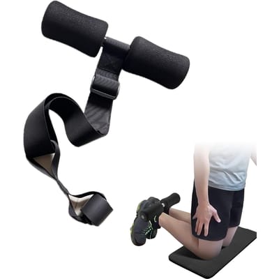 1 stuks Hamstring Curl Strap Nordic Thuis Workout voor Gear Hamstring Curls Spaanse Squats Buikspieroefening Nordic Curl Sit Up Machine Gym black