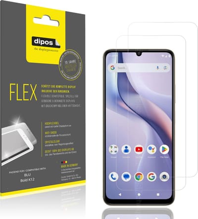 dipos – 2x Beschermfolie geschikt voor BLU Bold K12 | 3D Full Cover Screenprotector | 100% Passend