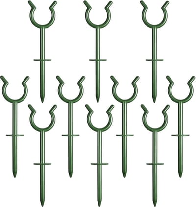 Slanggeleiders - Tuinslanghouders - Gazon Onderhouden - UV-bestendig PP - 100 stuks - Groen